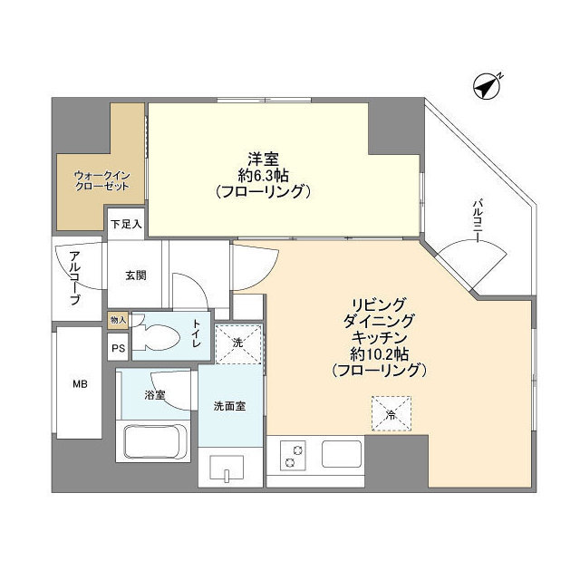 中銀東京日本橋マンシオンの間取り