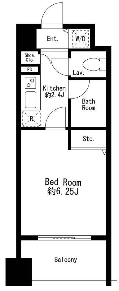 中央区日本橋茅場町のマンションの間取り