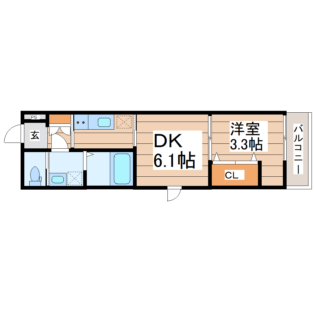 アンセル泉中央の間取り