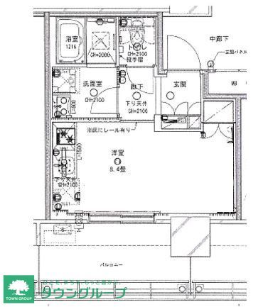 港区海岸のマンションの間取り