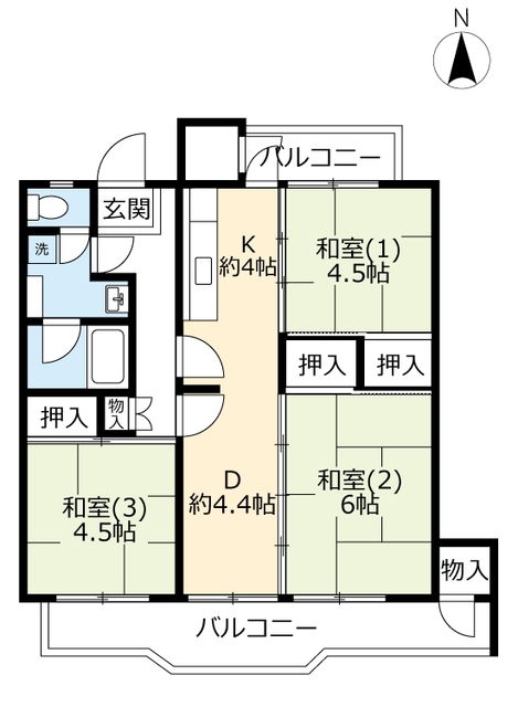 ＵＲ花園の間取り