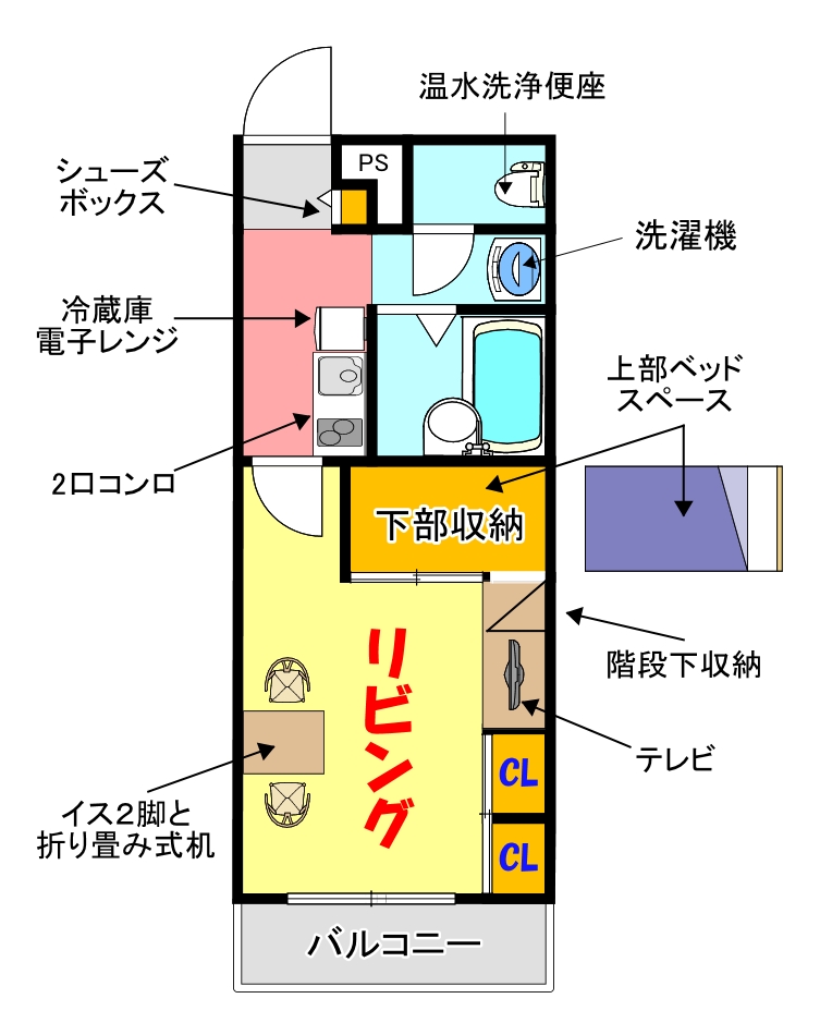 【大阪市淀川区新高のマンションの間取り】