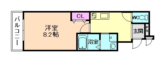 大阪市西淀川区出来島のアパートの間取り