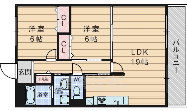 メゾンN緑丘の間取り