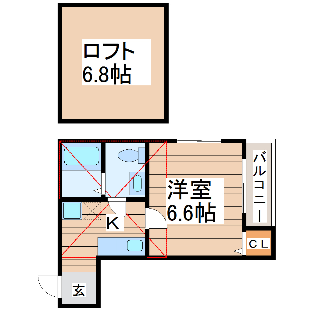 ベアーレ南仙台の間取り