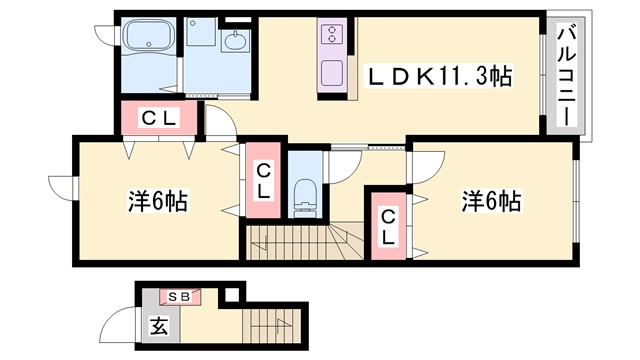 ヴィエルジュの間取り