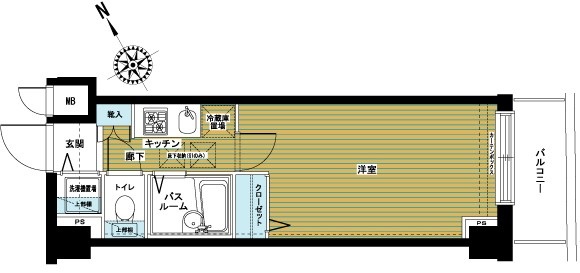 トーシンフェニックス日本橋兜町弐番館の間取り