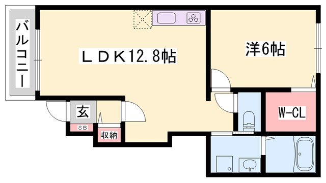 プロムナード安富Aの間取り