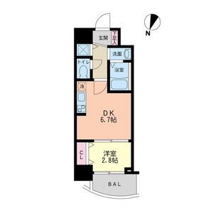 神戸市中央区海岸通のマンションの間取り