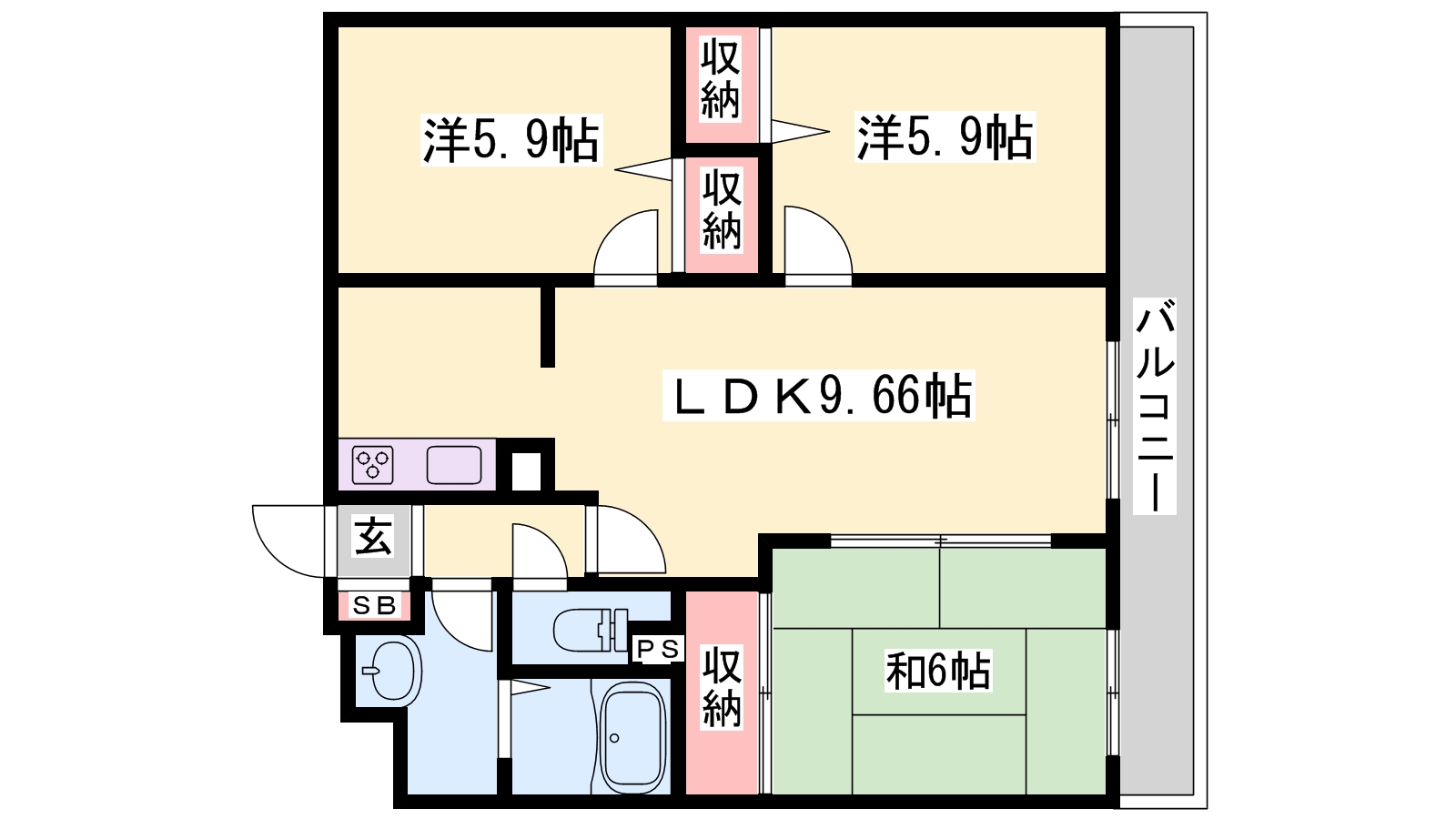 エバーグリーン堂本の間取り