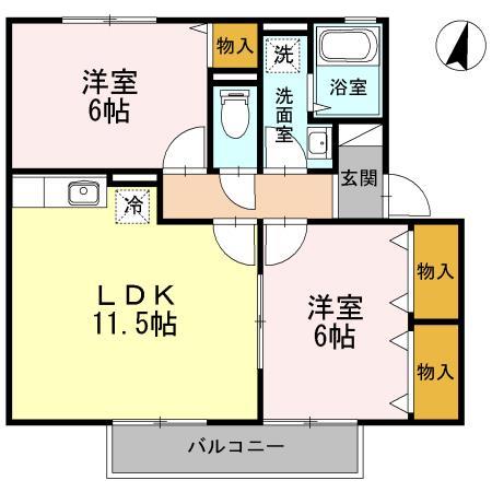 シエンヌ　Ａ棟の間取り