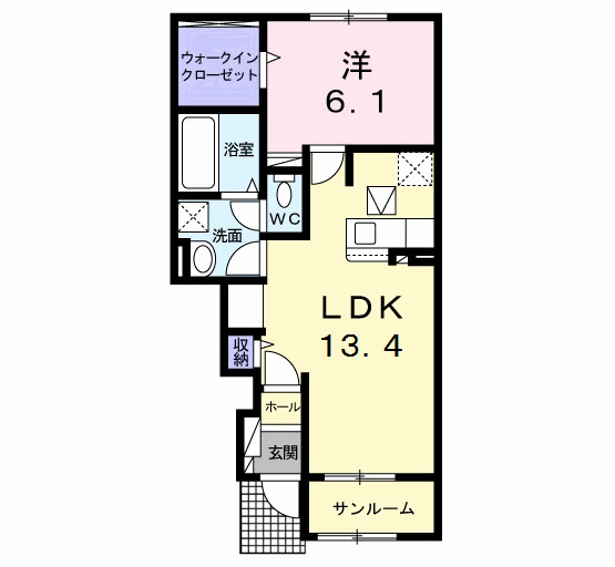 京都郡苅田町大字与原のアパートの間取り