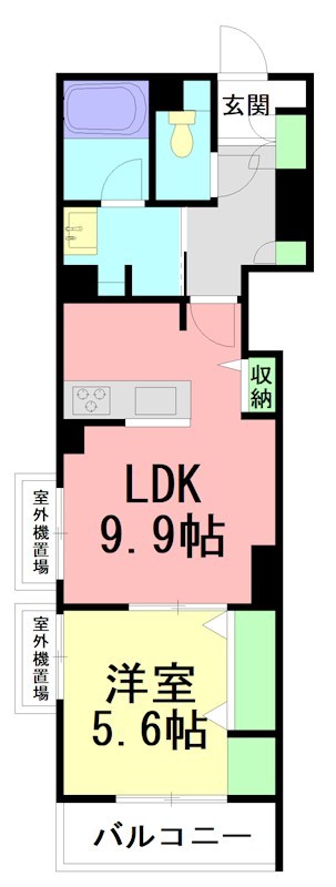 茅ヶ崎市十間坂のマンションの間取り