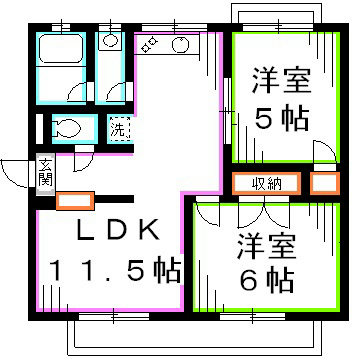 三鷹市上連雀のマンションの間取り