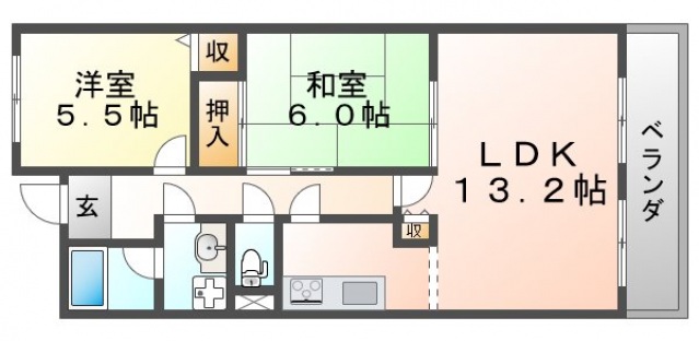 センチュリー竹谷の間取り