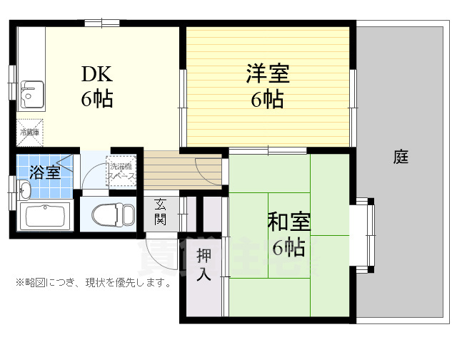 高槻市芝生町のアパートの間取り