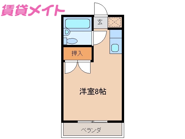 津市戸木町のマンションの間取り