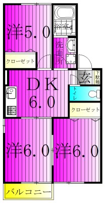 グリーンヒルズ中峠台 Dの間取り