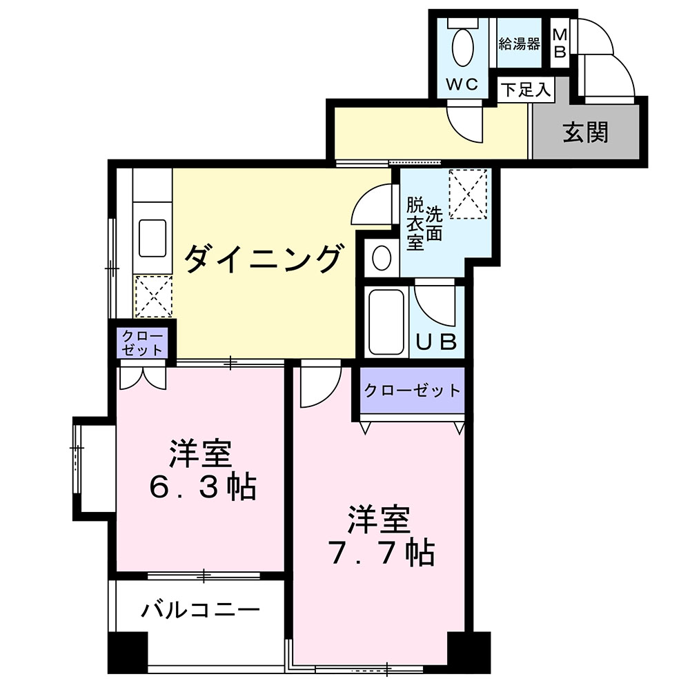 クレセント吉成の間取り