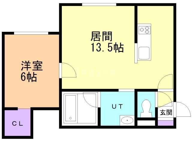 名寄市字徳田のアパートの間取り