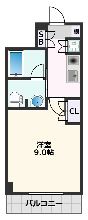 吹田市出口町のマンションの間取り