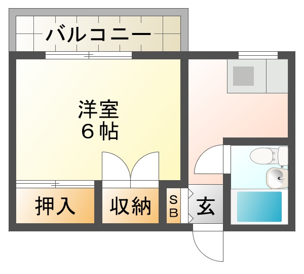 神戸市垂水区西舞子のアパートの間取り