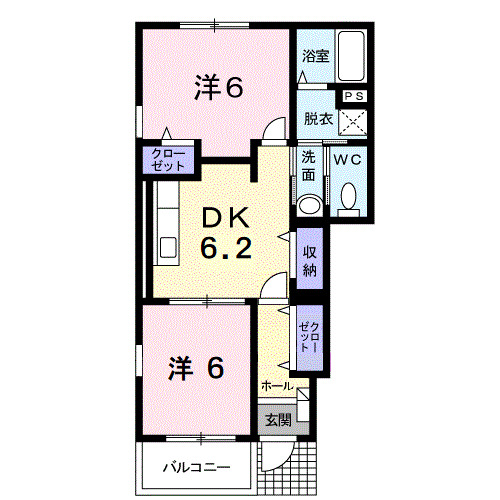 カメリアＤの間取り