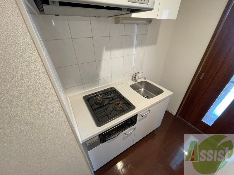 キッチン　２口システムキッチンなので、すぐお料理に使えます！