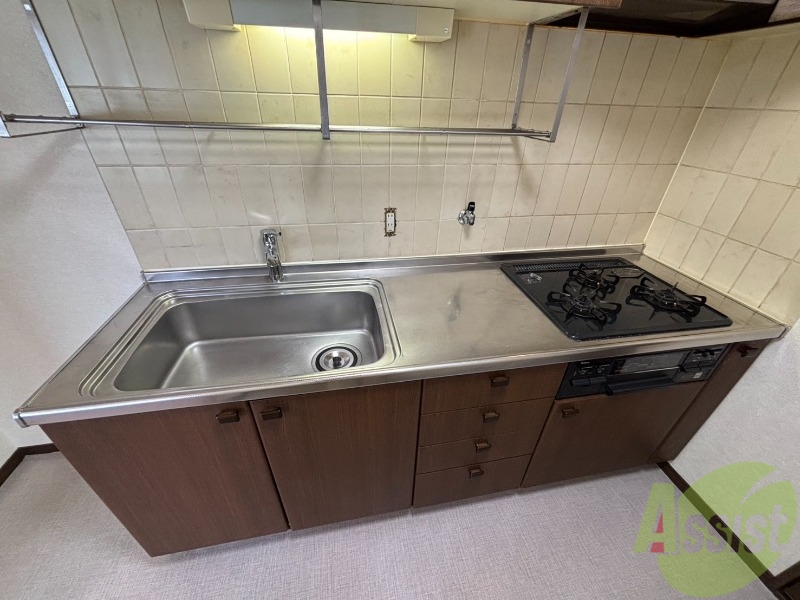 キッチン　清潔感がありお洒落なキッチンになっていました！