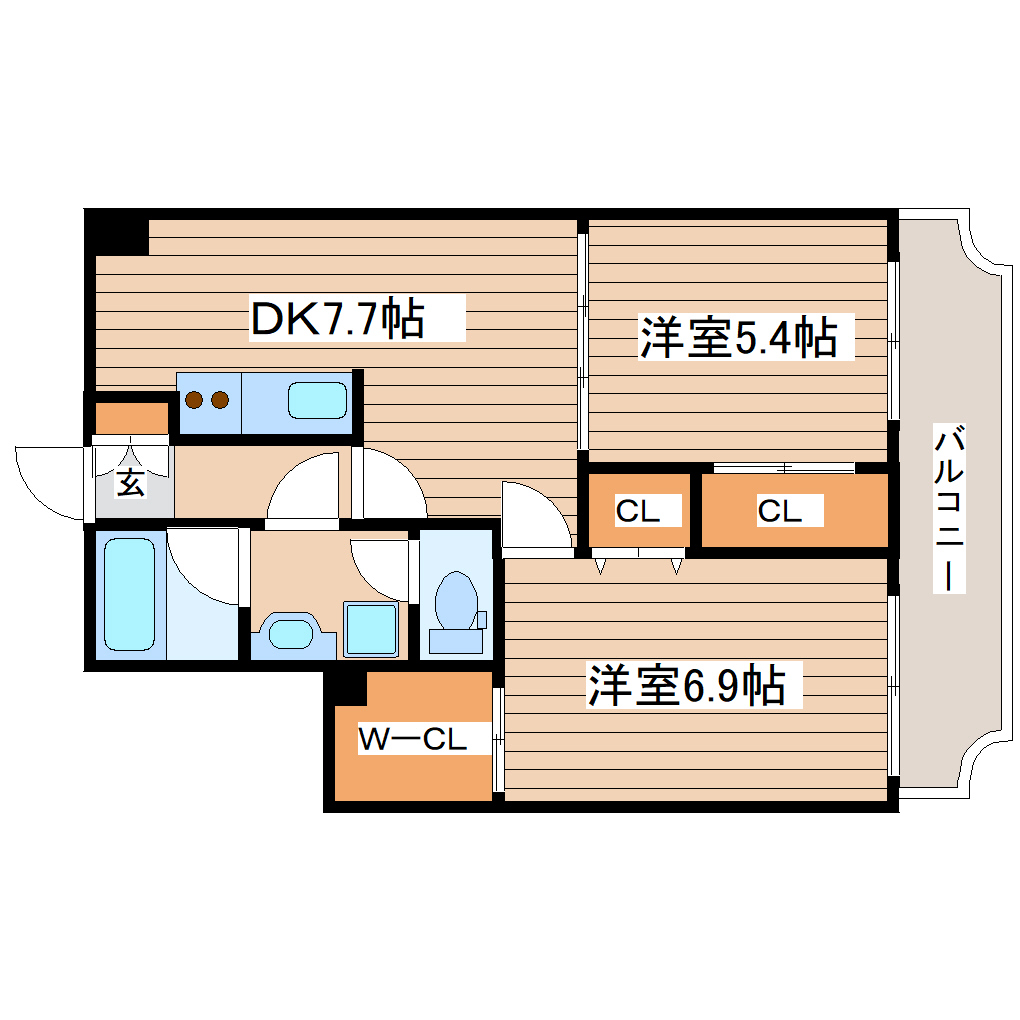 フォレスト愛子の間取り