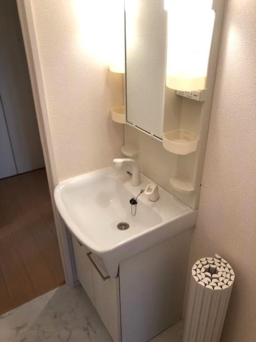 洗面設備　独立洗面台あり、毎朝おしゃれに忙しい女性の方におすすめです