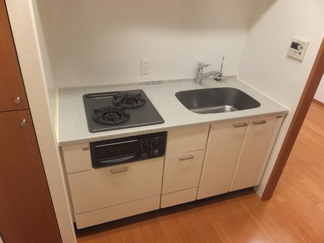 キッチン　２口ガスシステムキッチン