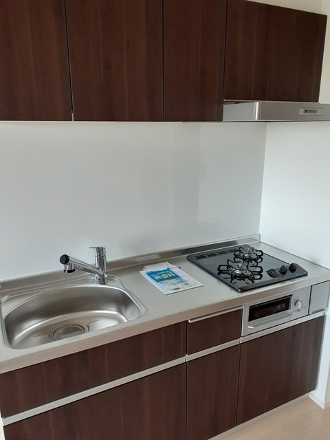 キッチン　２口ガスコンロ付のシステムキッチン