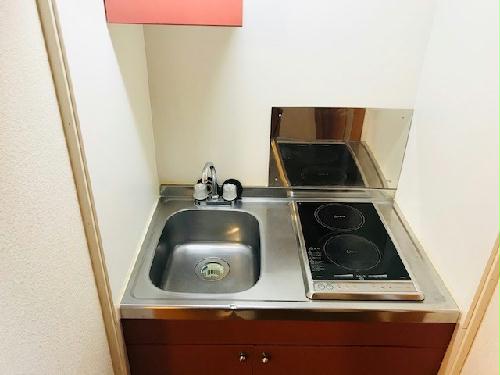 キッチン　安全設計の電磁調理器♪