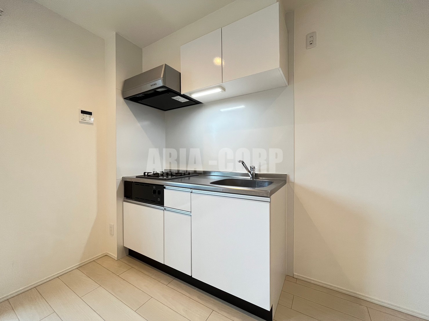 キッチン　2口ガスコンロ。システムキッチン搭載♪