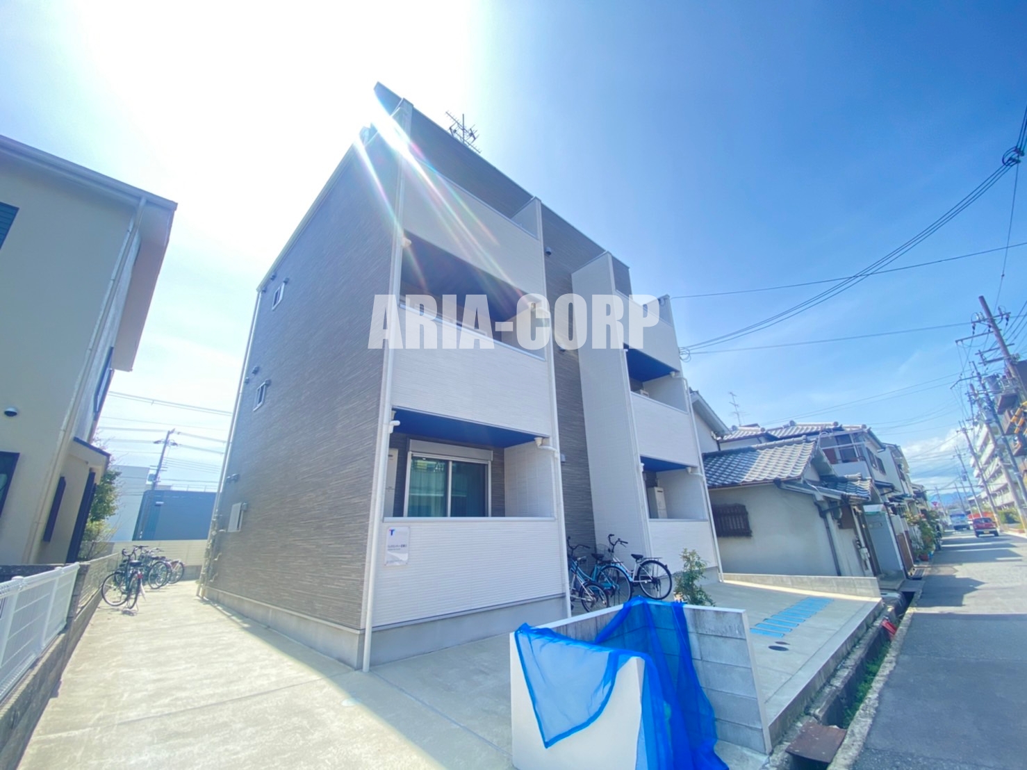 建物外観　2018年完成、大手ハウスメーカー施工デザイナーズアパート！