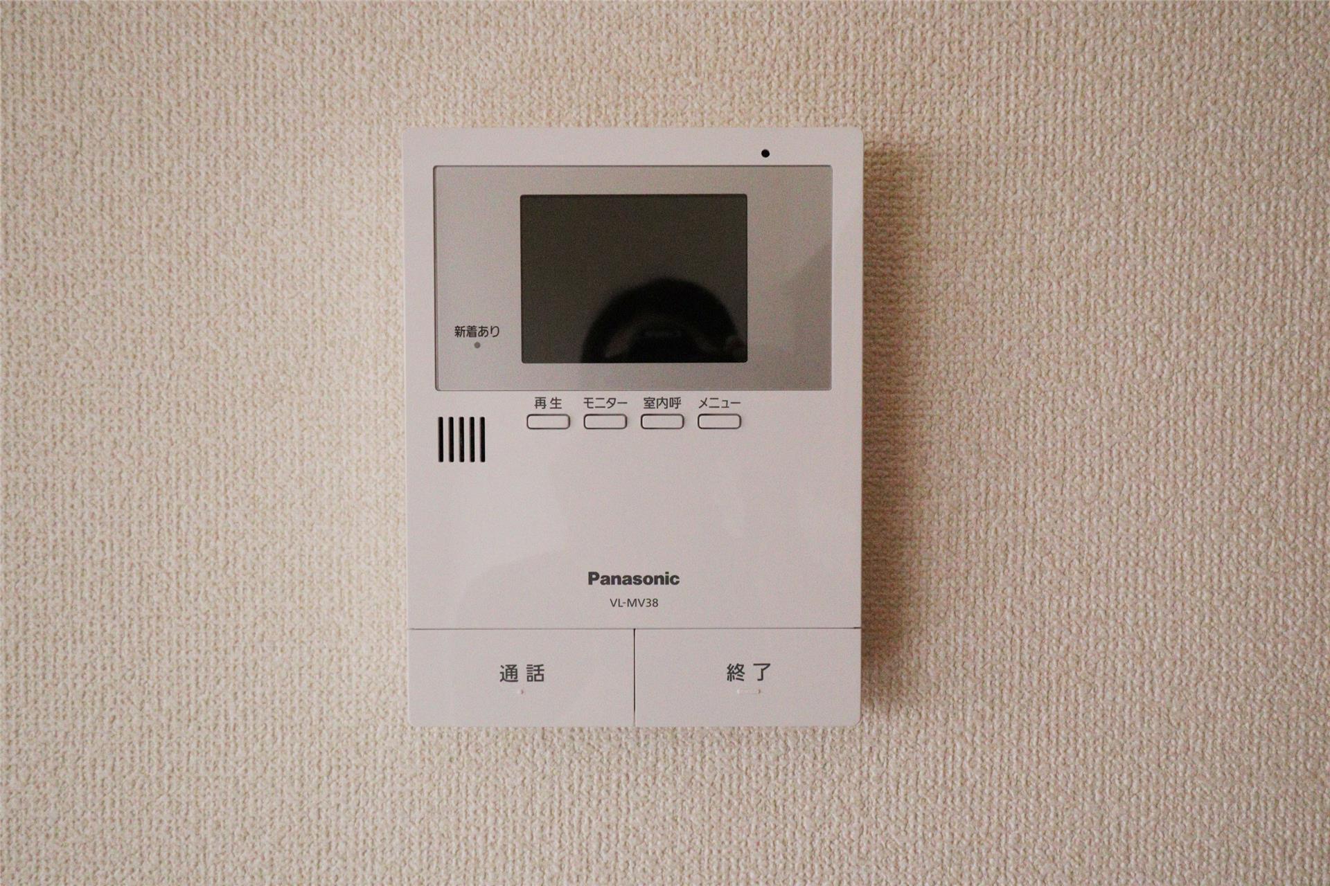 セキュリティ　来客の顔が確認できるモニターホン付きで安心！