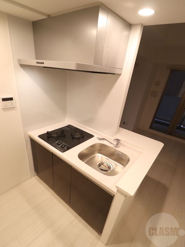 キッチン　２口コンロのカウンターキッチン