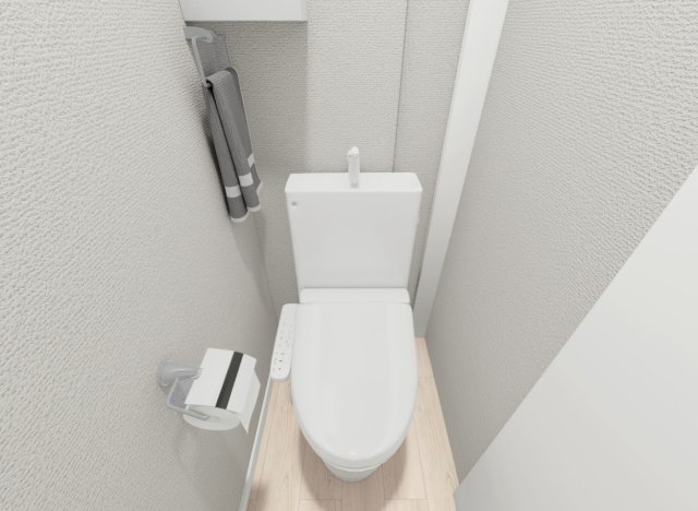 トイレ　完成イメージパースです。現況優先です。