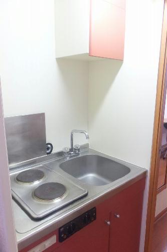 キッチン　２口電気コンロ設置済みです。