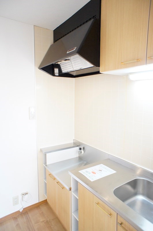 キッチン　ガスコンロ設置可キッチンでお料理ラクラク