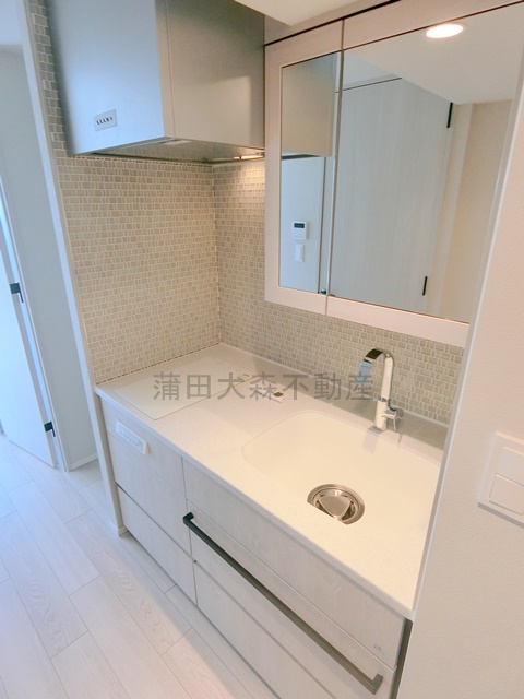 キッチン　2口IHシステムキッチン 独立洗面台も兼ねている！？