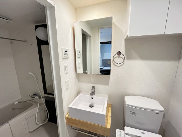 洗面設備　使いやすい洗面所です