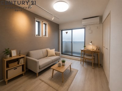 居室・リビング　画像中の家具はAIにより配置加工しているため、付属しません