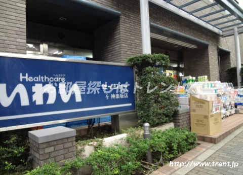 ドラックストア　ドラッグストアいわい神楽坂店（ドラッグストア）まで100m