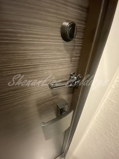 玄関　木目調の玄関ドア♪