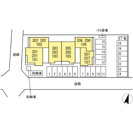 駐車場　駐車場配置図