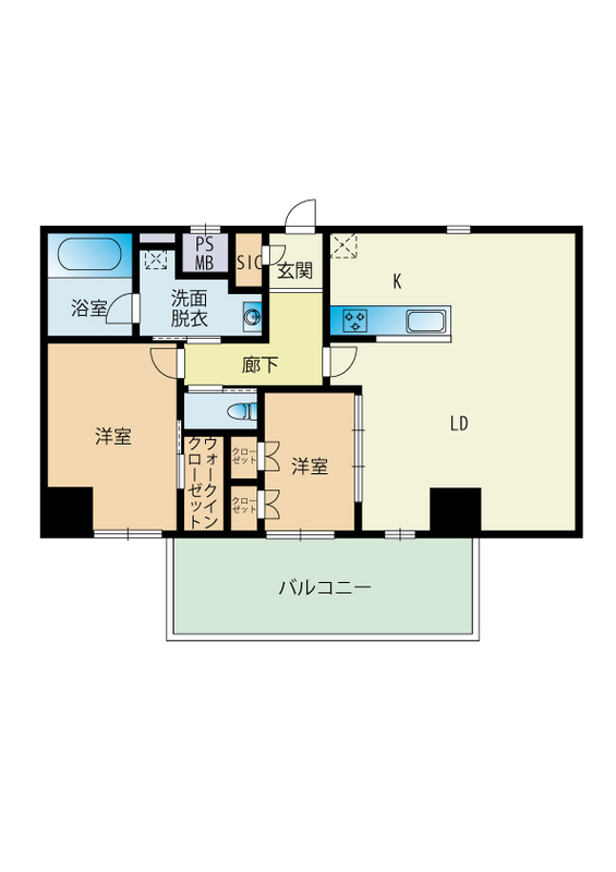 ＪＲ鹿児島本線 千早駅 徒歩8分 8階建 築8年の間取り写真
