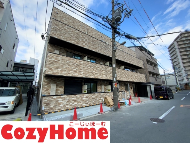 建物外観　タイル張りのお洒落な外観です。