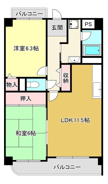 エスパシオ上新庄の間取り写真